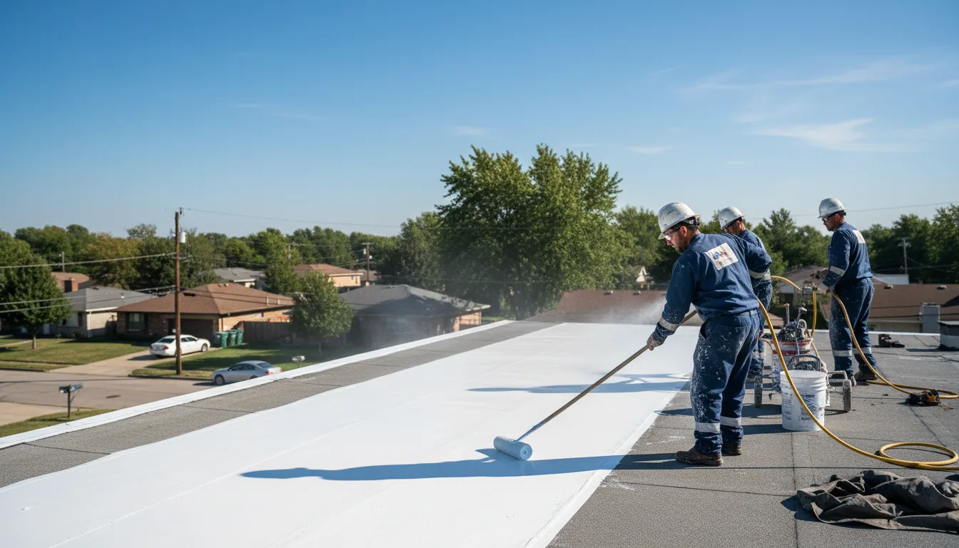 Commercial roof coating in Kingston, AR near me